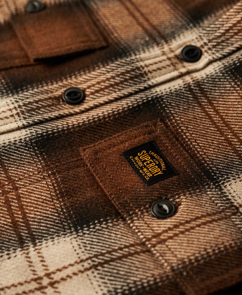 koszula wierzchnia wool miller w kolorze brązowym roderick check