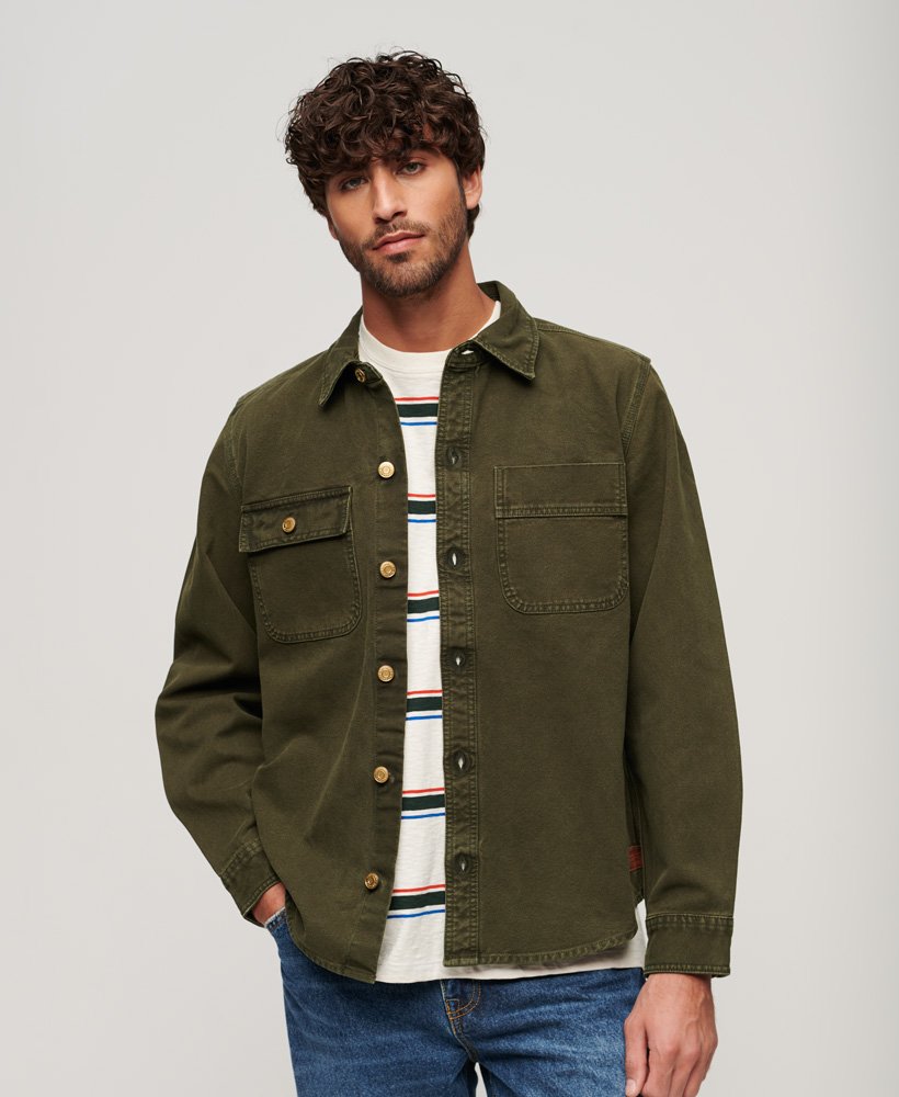 koszula wierzchnia z płótna surplus w kolorze army khaki