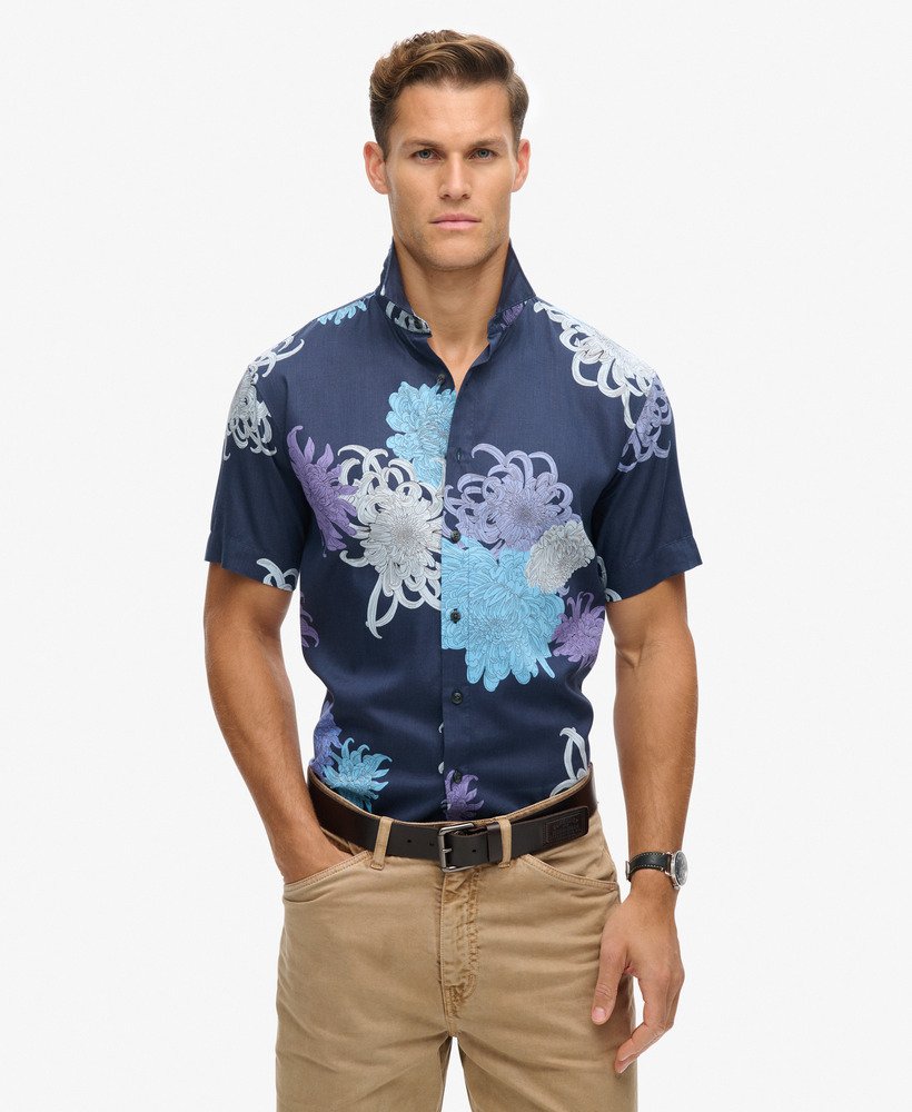 koszula hawajska w kolorze chrysanthemum navy