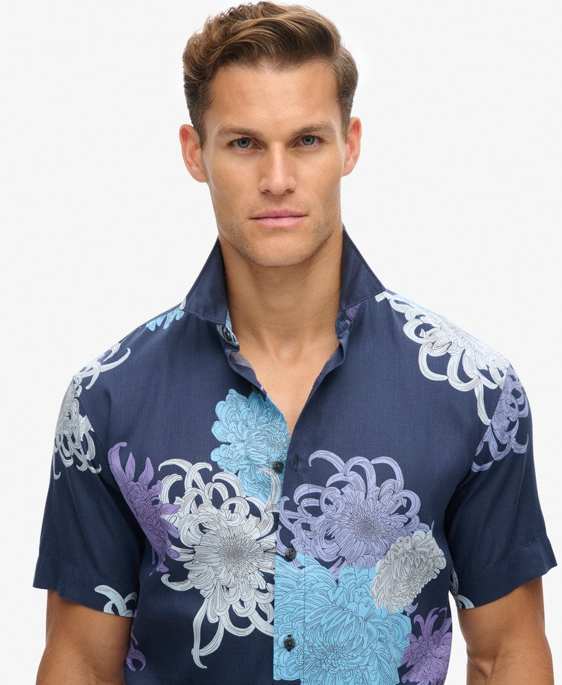 koszula hawajska w kolorze chrysanthemum navy