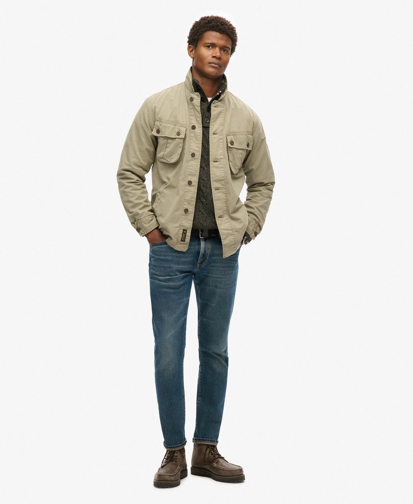 kurtka wojskowa typu overshirt w kolorze jasnego khaki