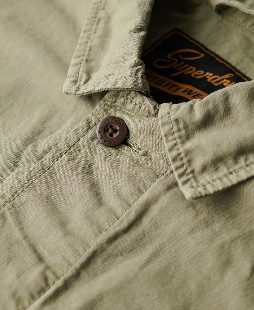 kurtka wojskowa typu overshirt w kolorze jasnego khaki