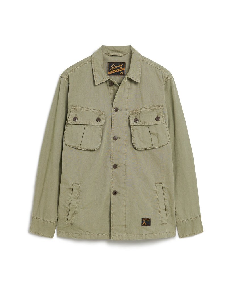 kurtka wojskowa typu overshirt w kolorze jasnego khaki