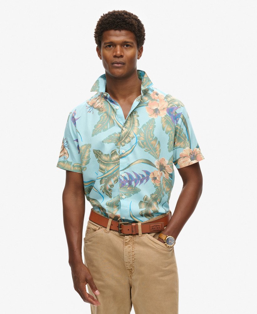 koszula hawajska w kolorze eden hawaiian blue