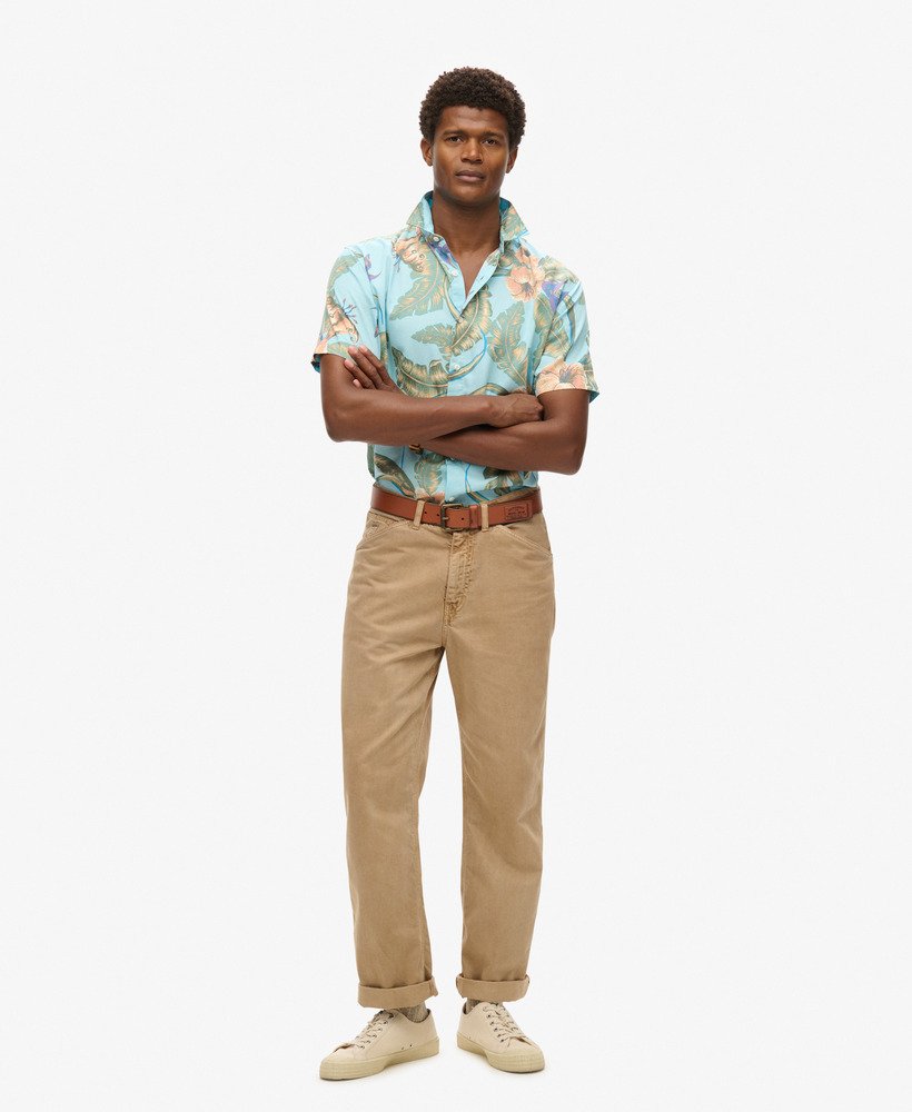koszula hawajska w kolorze eden hawaiian blue