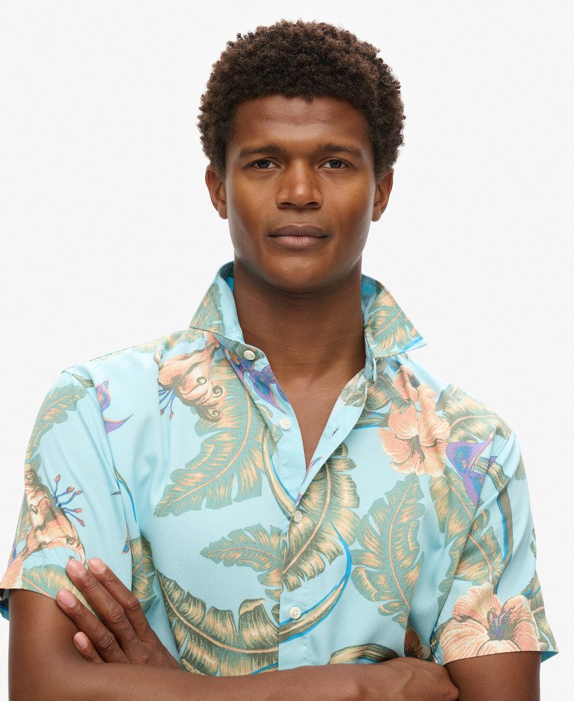 koszula hawajska w kolorze eden hawaiian blue