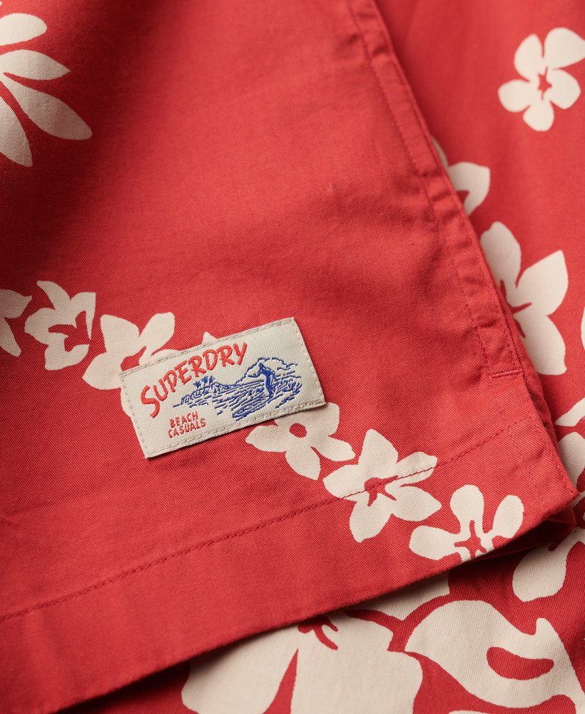 koszula hawajska w kolorze surf school red
