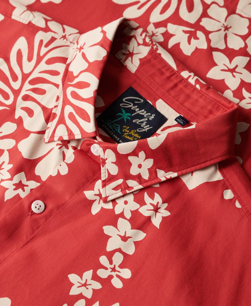 koszula hawajska w kolorze surf school red
