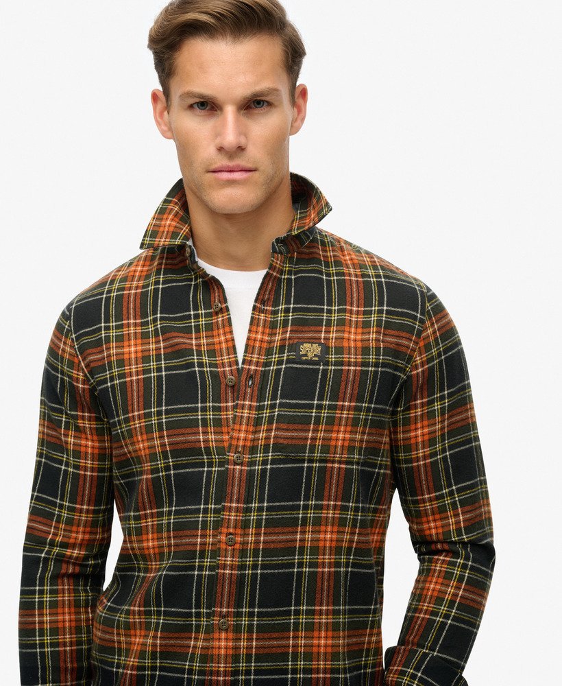 koszula w kratkę drwala z bawełny organicznej w kolorze bryce check black