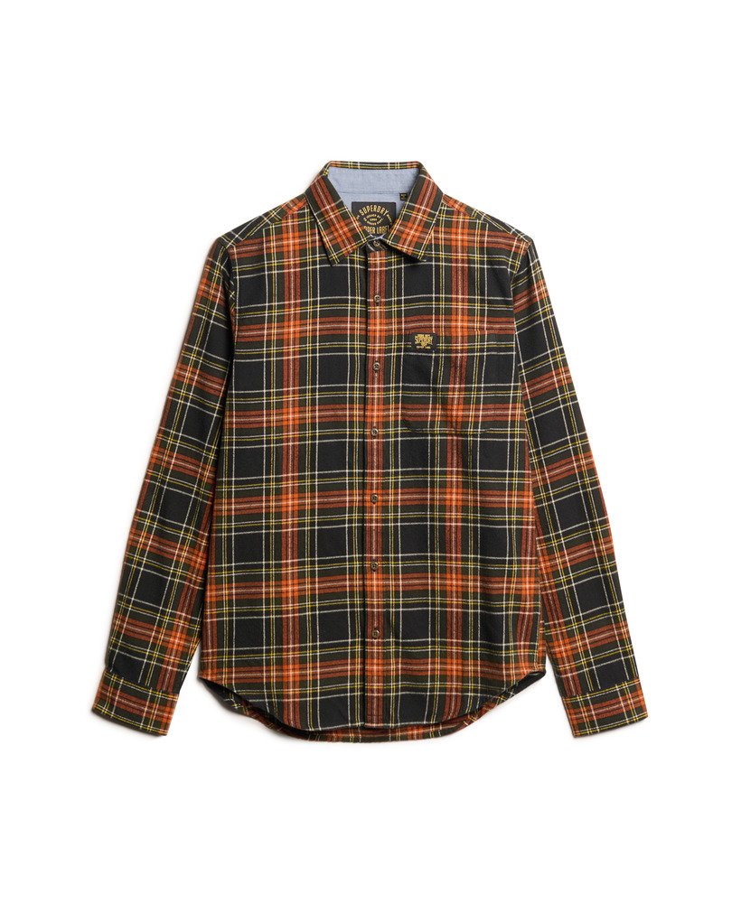 koszula w kratkę drwala z bawełny organicznej w kolorze bryce check black