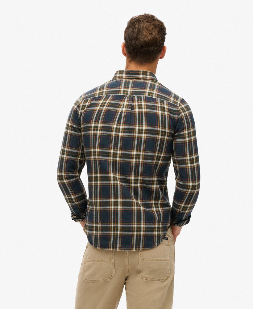 koszula vintage w kratkę z bawełny organicznej w kolorze bryce check navy