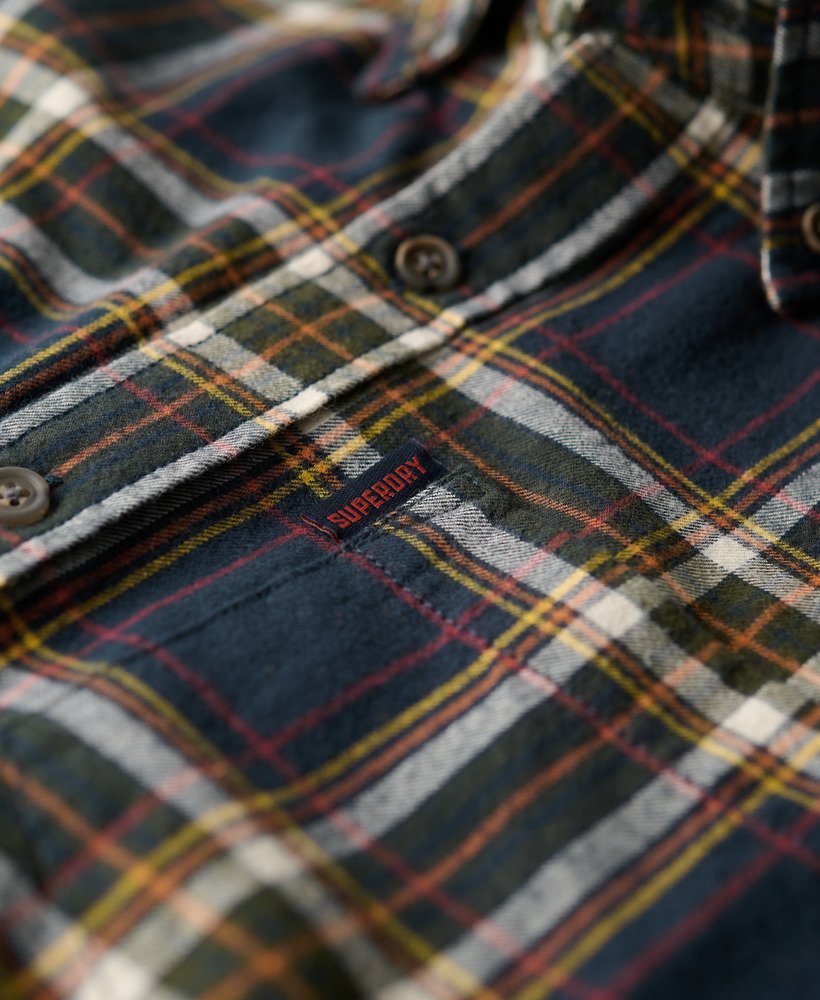 koszula vintage w kratkę z bawełny organicznej w kolorze bryce check navy