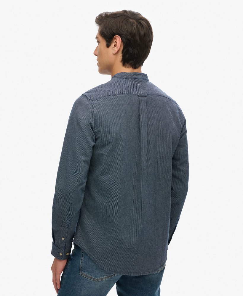 the merchant store - koszula indigo grandad w paski indygo