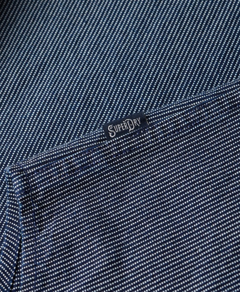 the merchant store - koszula indigo grandad w paski indygo