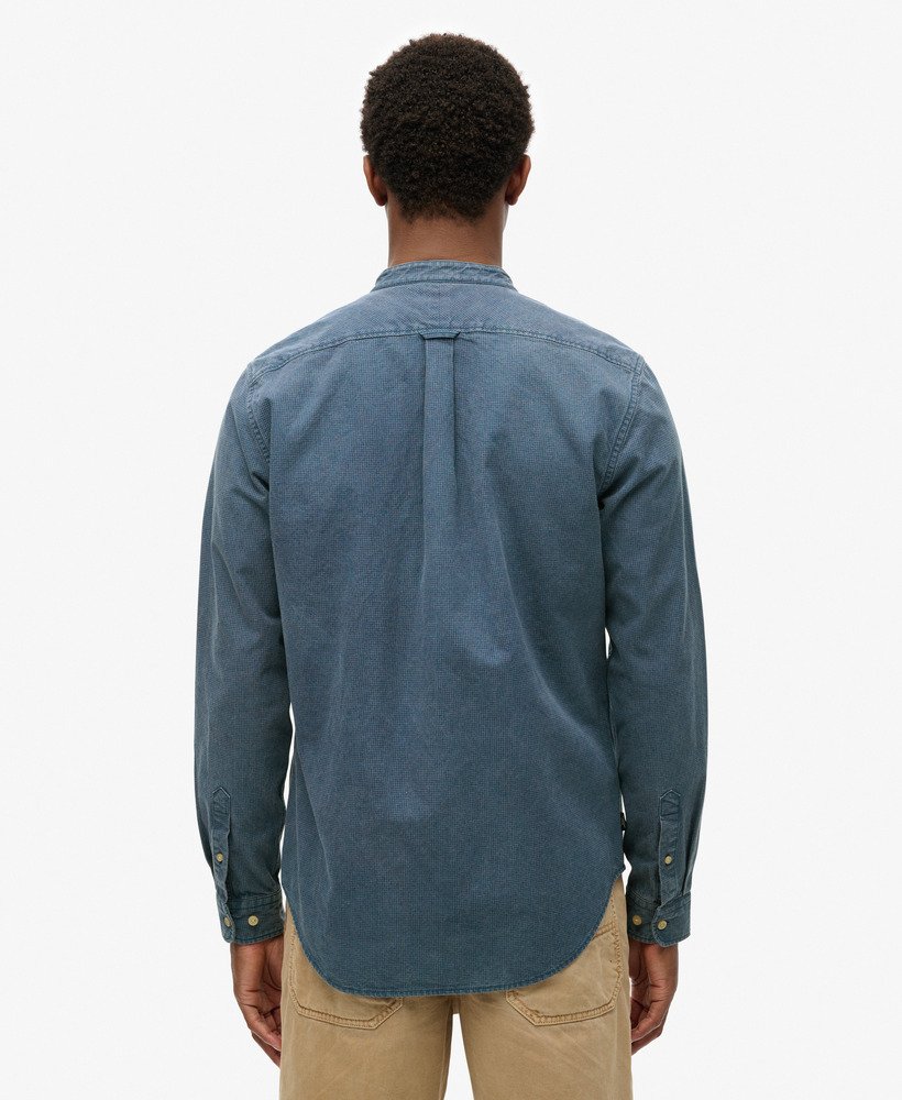 the merchant store – koszula indigo grandad w kratkę indygo