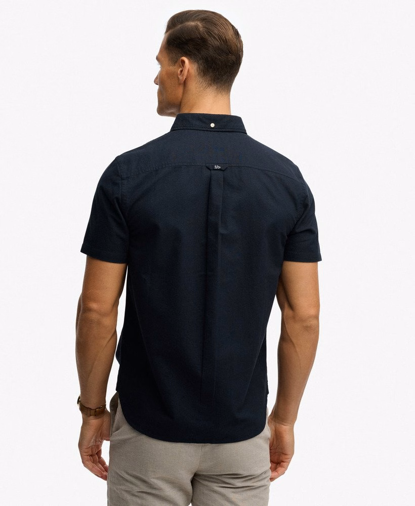 Koszula z krótkim rękawem w stylu preppy Oxford