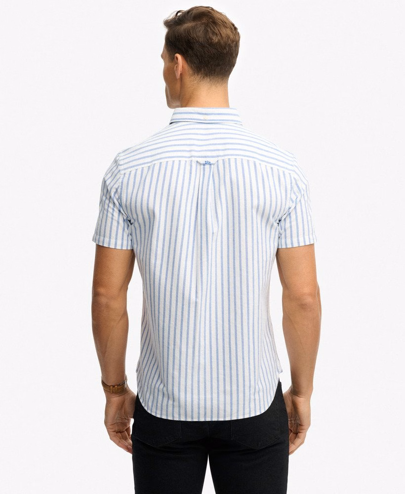 Koszula z krótkim rękawem w stylu preppy Oxford