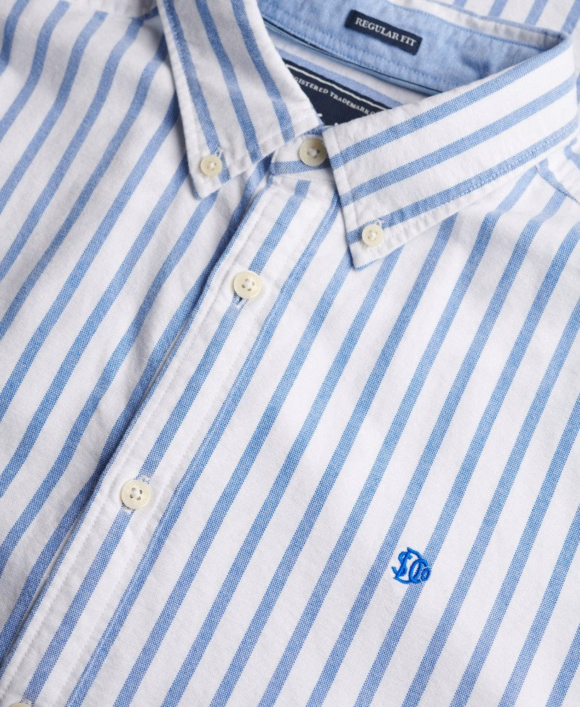 Koszula z krótkim rękawem w stylu preppy Oxford