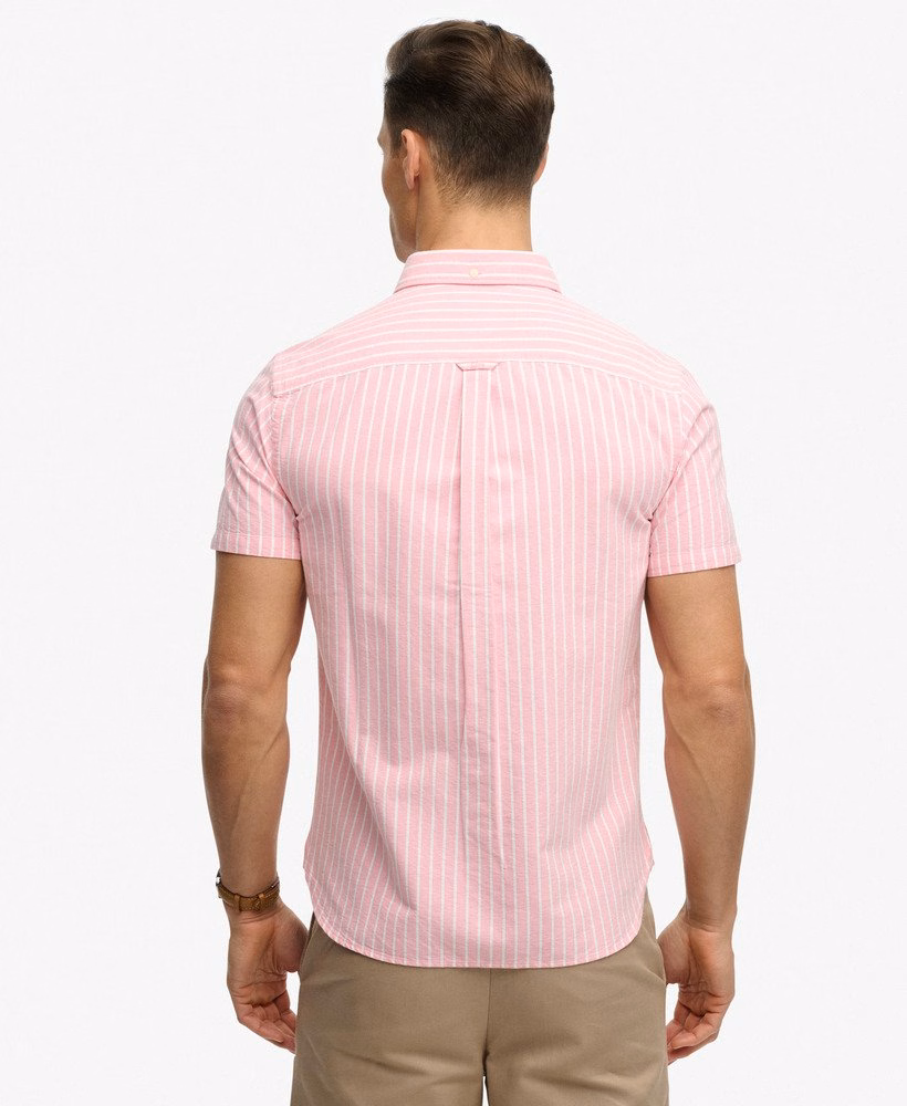 Koszula z krótkim rękawem w stylu preppy Oxford