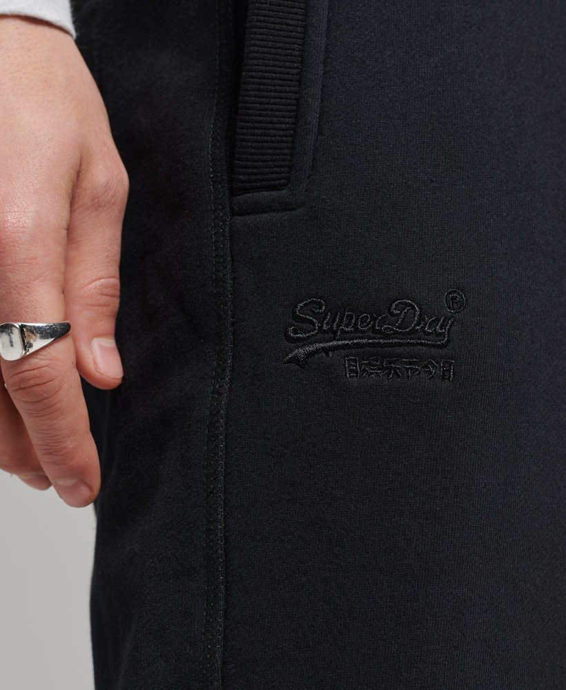 szorty z organicznej bawełny z logo vintage w kolorze czarnym