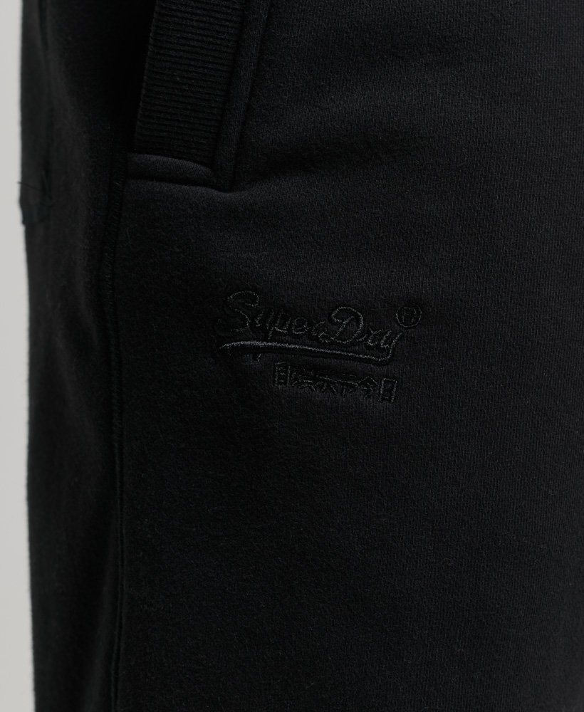 szorty z haftowanym logo w stylu vintage w kolorze czarnym