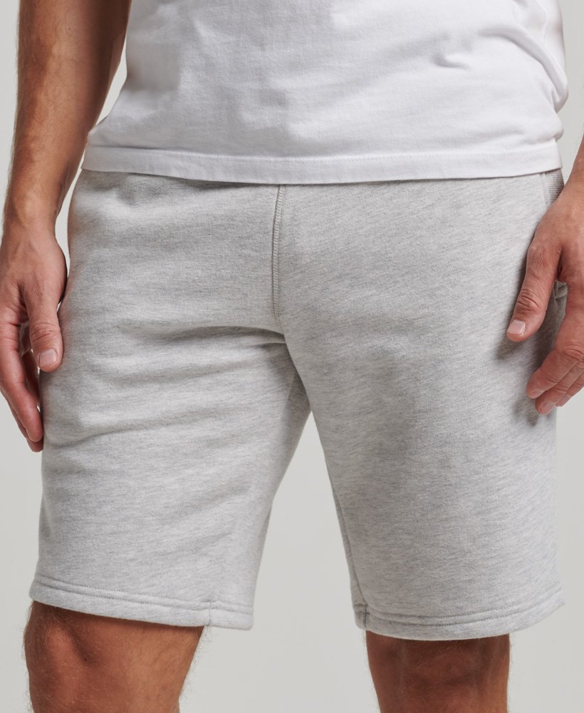 szorty z haftowanym logo w stylu vintage w kolorze glacier grey marl