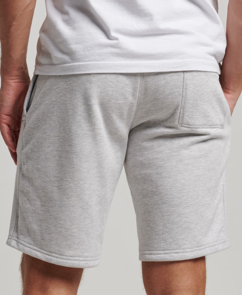 szorty z haftowanym logo w stylu vintage w kolorze glacier grey marl