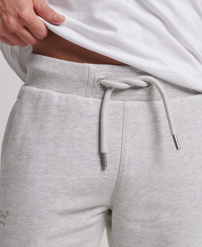 szorty z haftowanym logo w stylu vintage w kolorze glacier grey marl
