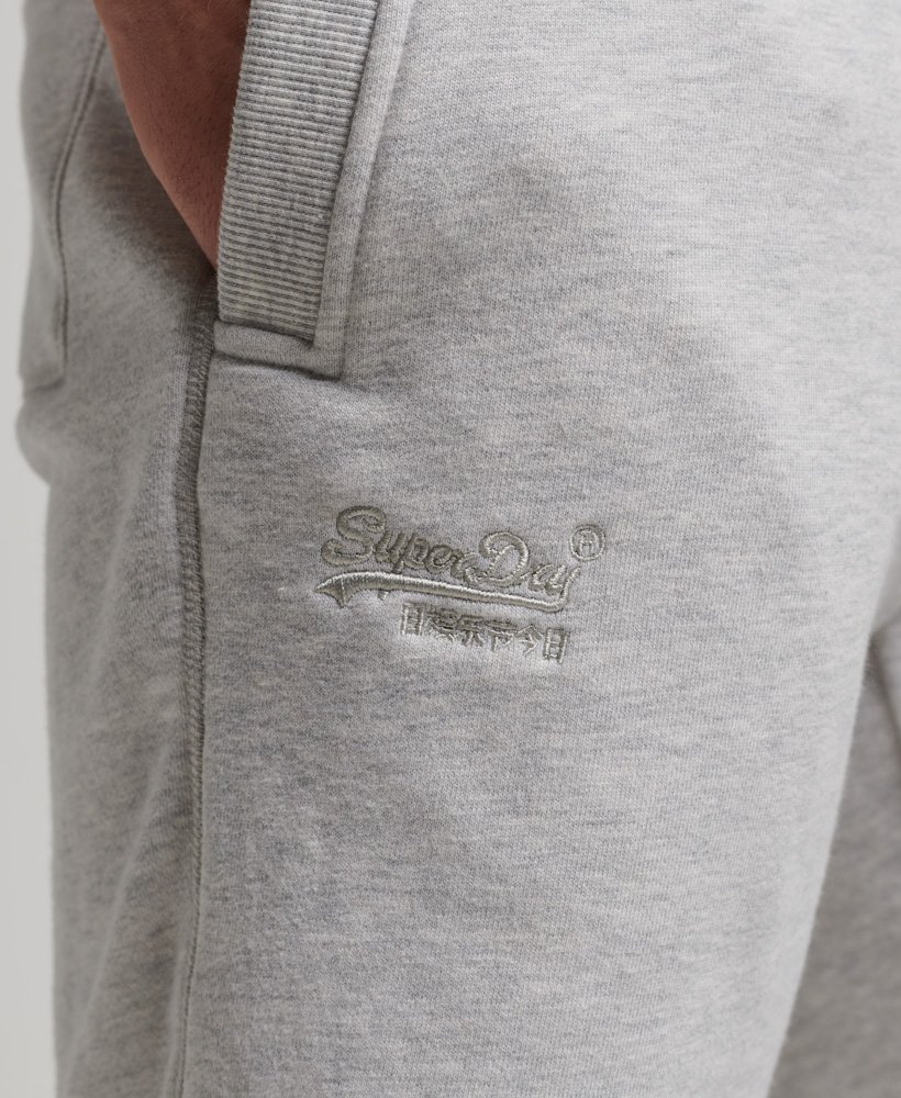 szorty z haftowanym logo w stylu vintage w kolorze glacier grey marl