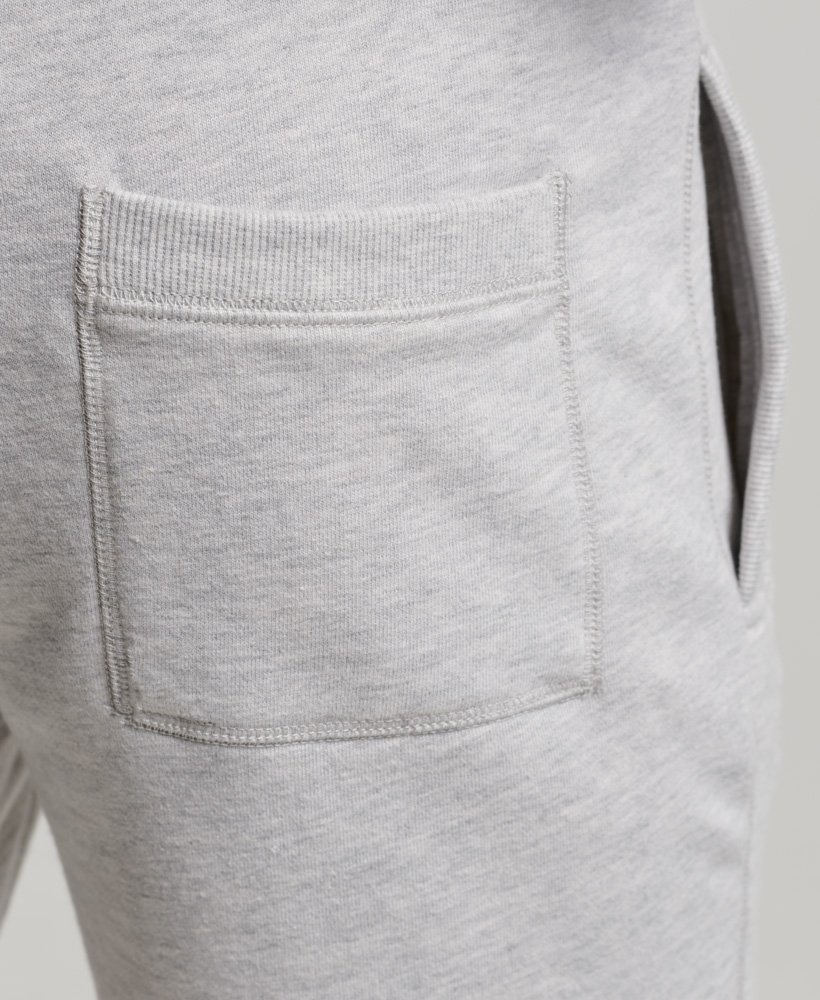 szorty z haftowanym logo w stylu vintage w kolorze glacier grey marl