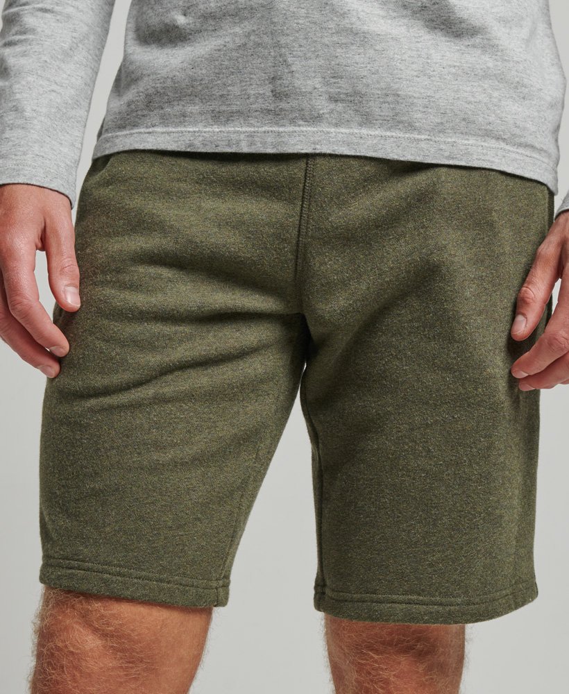 szorty z haftowanym logo w stylu vintage w kolorze olive marl