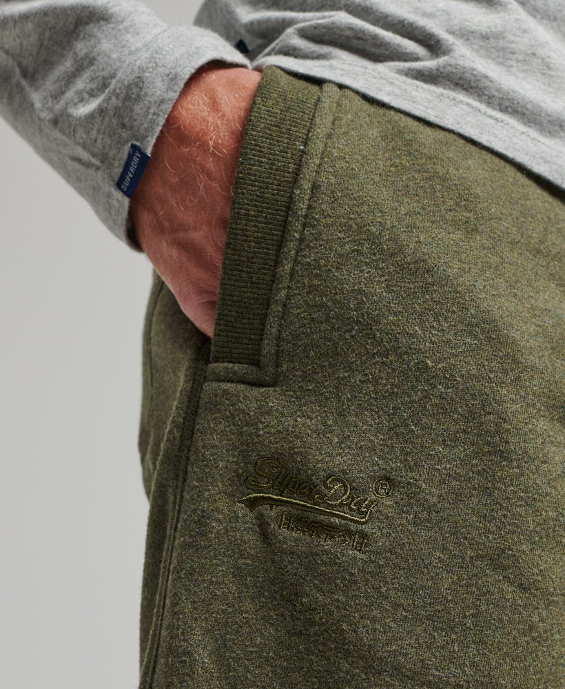 szorty z haftowanym logo w stylu vintage w kolorze olive marl