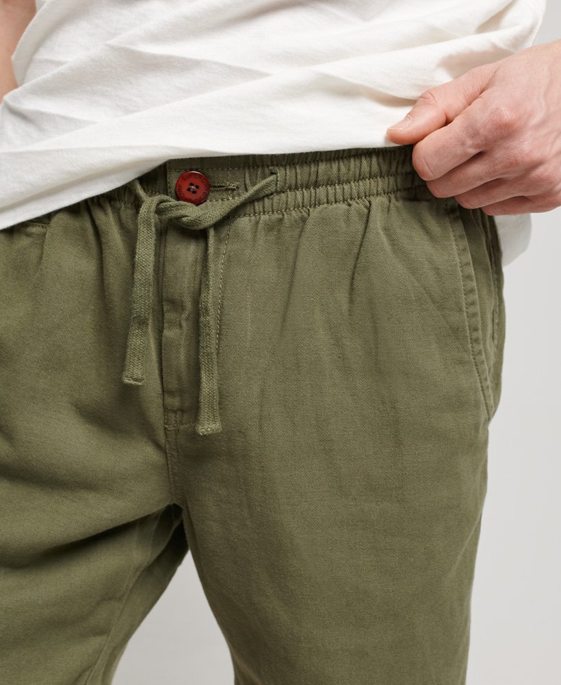 szorty vintage overdyed w kolorze oliwkowym khaki