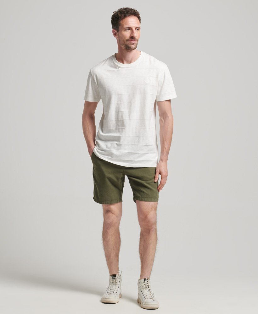 szorty vintage overdyed w kolorze oliwkowym khaki