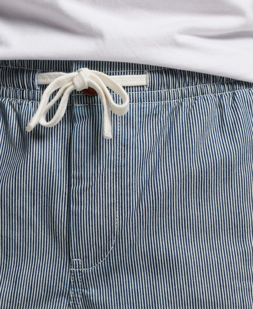spodenki overdyed w niebieskie paski w kratkę