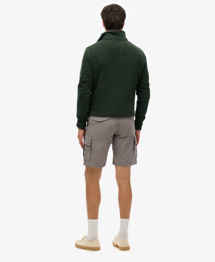 spodenki cargo z grubej bawełny organicznej w kolorze navy grey