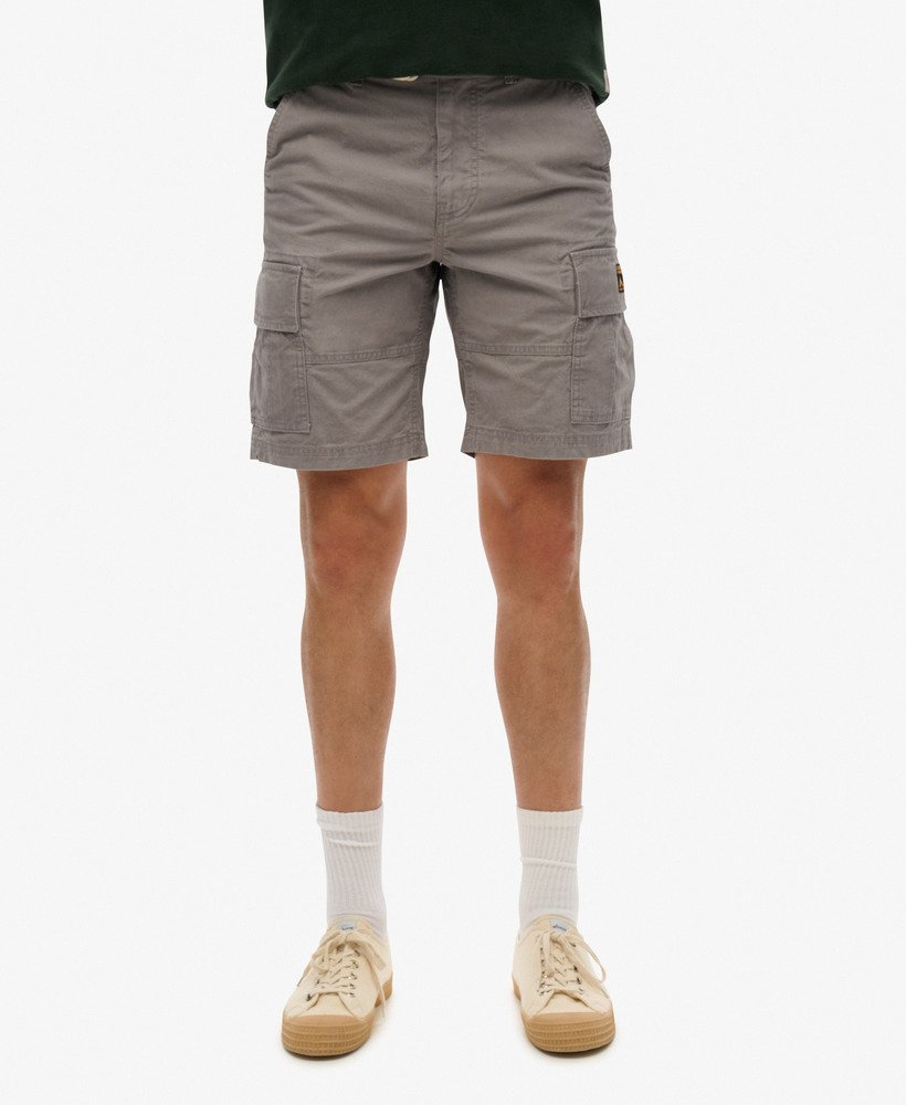 spodenki cargo z grubej bawełny organicznej w kolorze navy grey