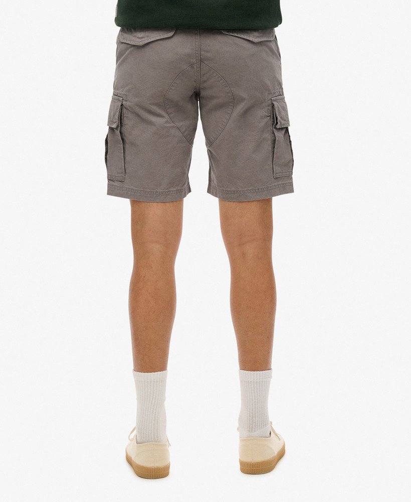spodenki cargo z grubej bawełny organicznej w kolorze navy grey