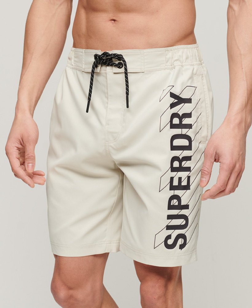 spodenki kąpielowe sportswear recycled w kolorze pelikanowym beżowym