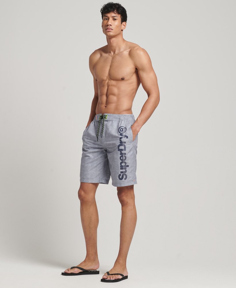 klasyczne szorty typu boardshort w kolorze srebrno-szarym grit