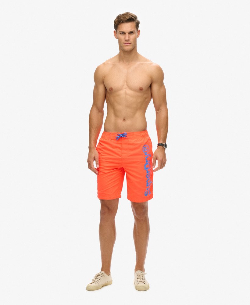 klasyczne szorty typu boardshorts w kolorze wulkanicznej pomarańczy