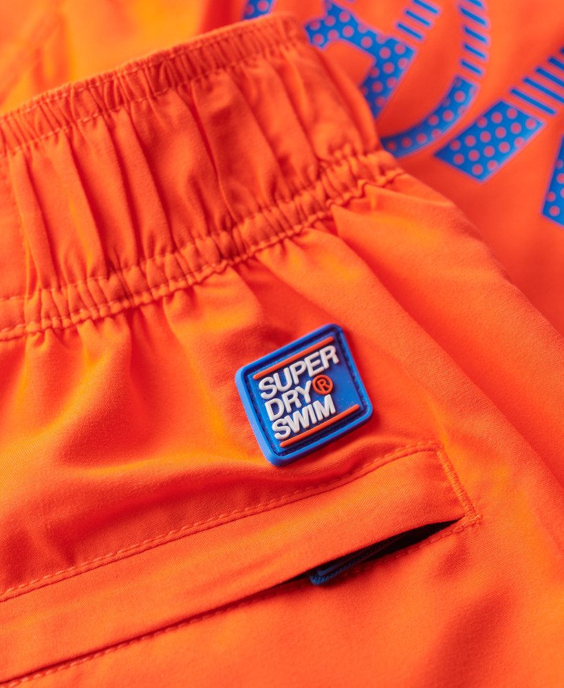 klasyczne szorty typu boardshorts w kolorze wulkanicznej pomarańczy
