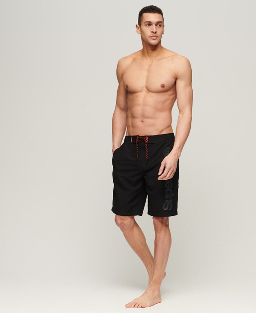 klasyczne szorty typu boardshorts w kolorze czarnym