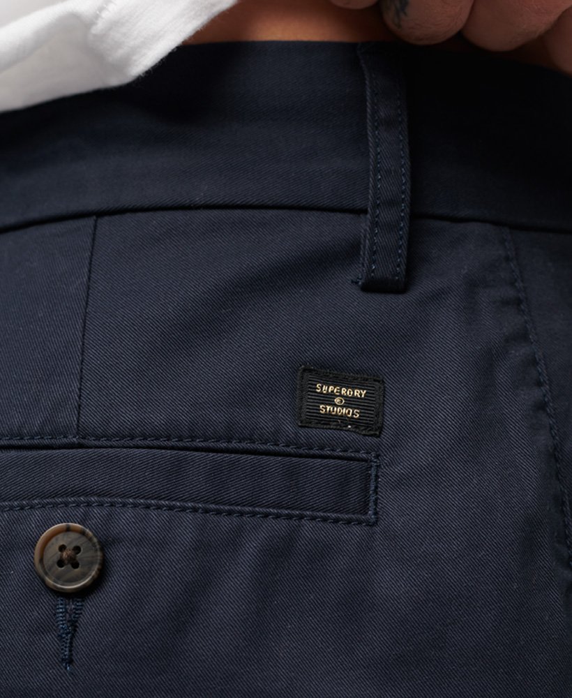 szorty chino z obcisłym stretchem w kolorze rinse navy