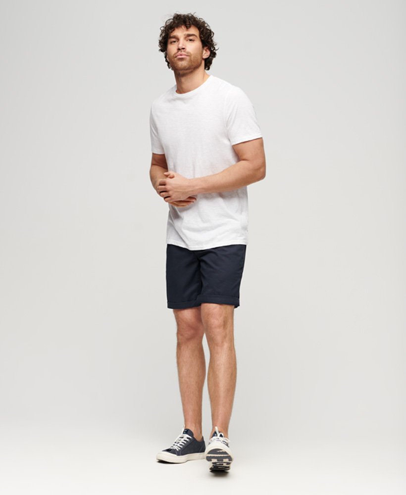 szorty chino z obcisłym stretchem w kolorze rinse navy