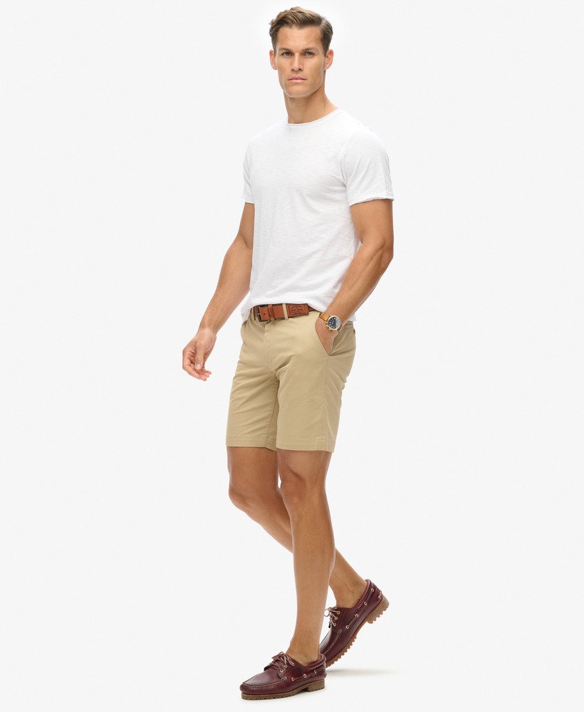 elastyczne szorty chino w kolorze shaker beige