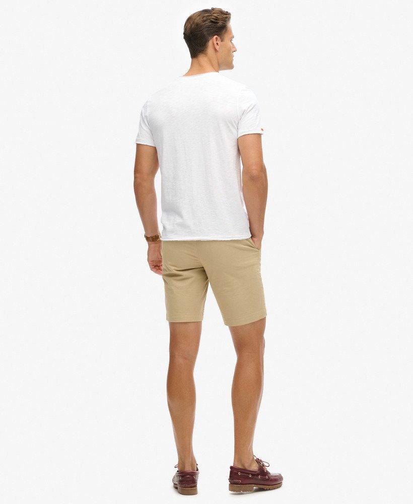 elastyczne szorty chino w kolorze shaker beige