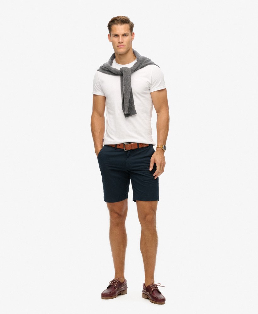 elastyczne szorty chino w kolorze eclipse navy