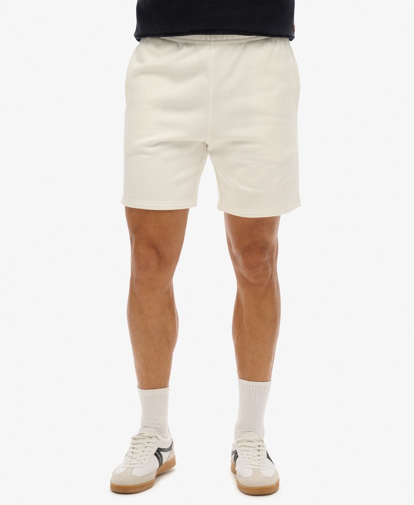 luźne spodenki sportowe z wytłoczeniami w kolorze new chalk white