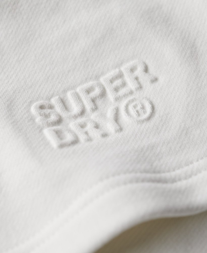 luźne spodenki sportowe z wytłoczeniami w kolorze new chalk white